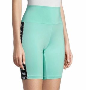 Kappa Juicy Couture Women's Size Large Green Light Ocean Evelyn Biker Shorts